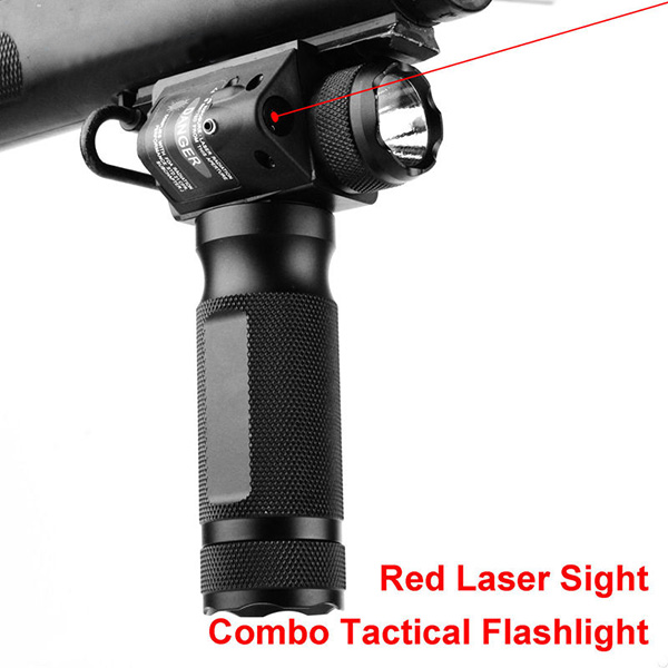 Tactical Combo Vertical Foregrip & Flashlight & RED Laser Sight